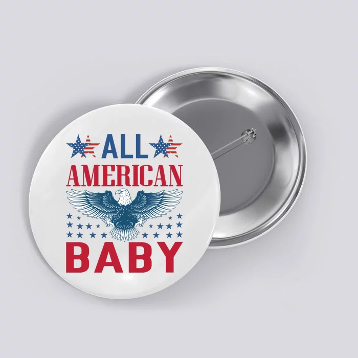 All American Baby Patriotic Button