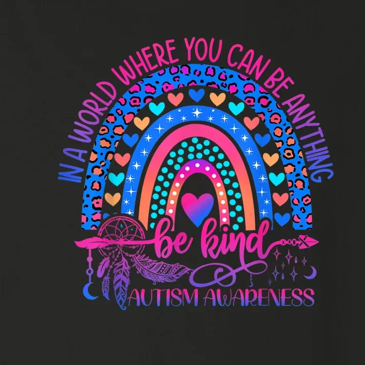 Autism Awareness Be Kind Leopard Rainbow Choose Kindness Toddler Long Sleeve Shirt