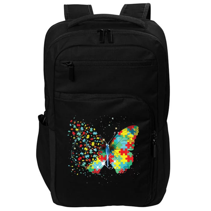 Autism Awareness Butterfly Peace Lover Gift Men Women Impact Tech Backpack