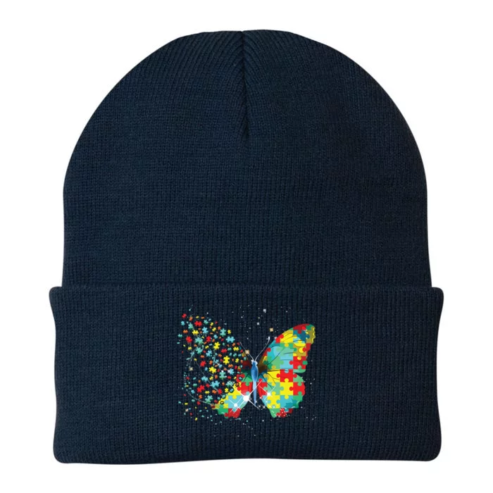 Autism Awareness Butterfly Peace Lover Gift Men Women Knit Cap Winter Beanie