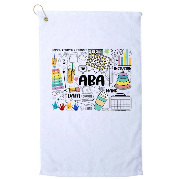 Aba Applied Behavior Analysis Bcba Behavior Analyst Autism Platinum Collection Golf Towel