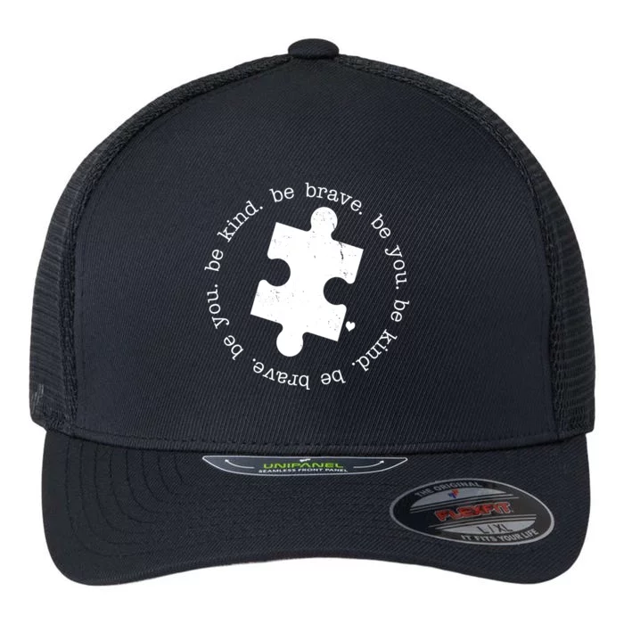 Autism Awareness Be You Quote Flexfit Unipanel Trucker Cap