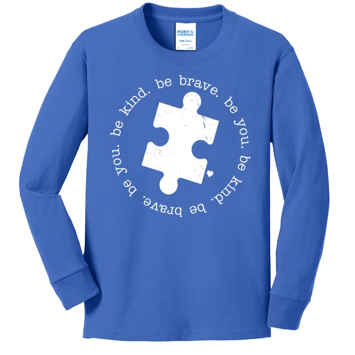 Autism Awareness Be You Quote Kids Long Sleeve Shirt