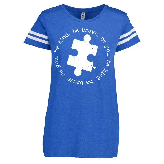 Autism Awareness Be You Quote Enza Ladies Jersey Football T-Shirt