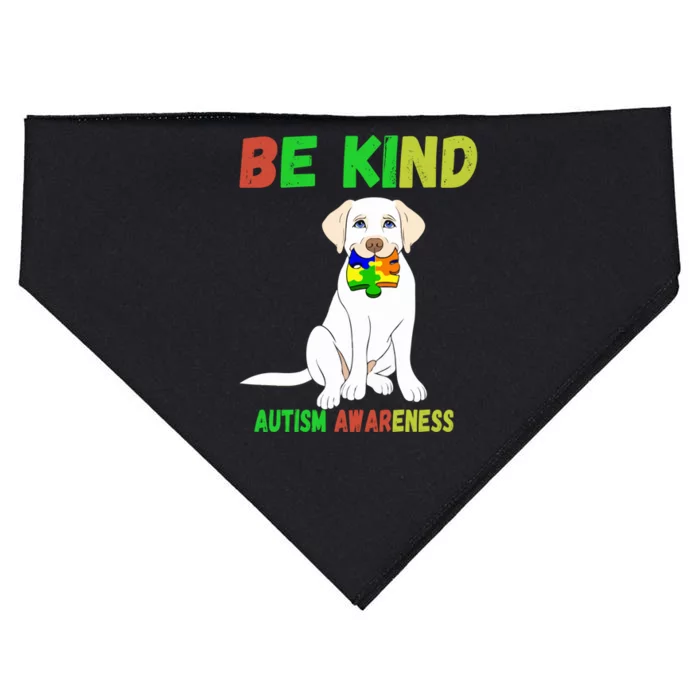 Autism Awareness Be Kind Cute Gift USA-Made Doggie Bandana