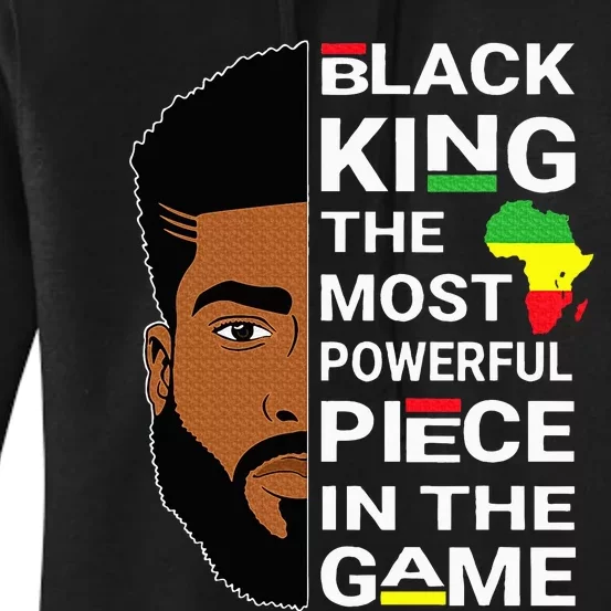 African Afro Black King The Most Powerful Piece In The Game Women's Pullover Hoodie