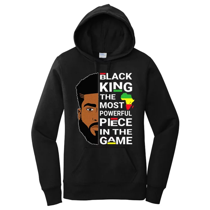 African Afro Black King The Most Powerful Piece In The Game Women's Pullover Hoodie