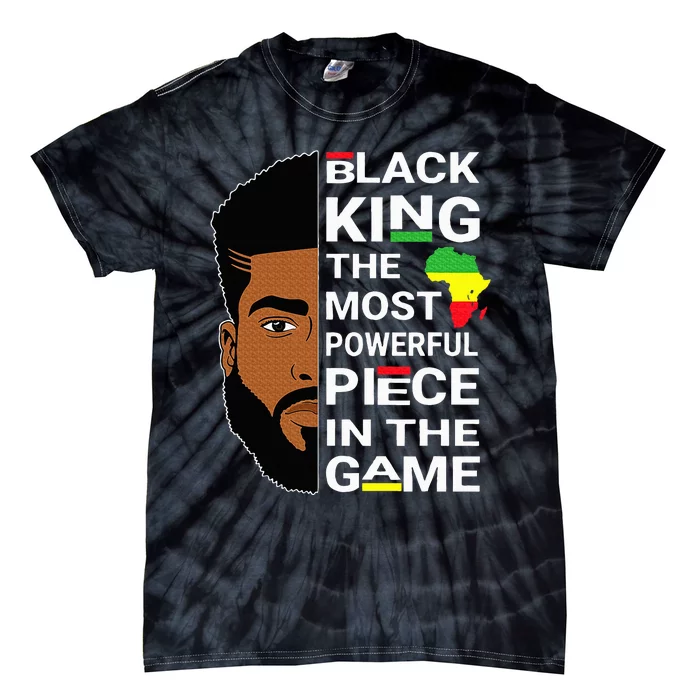 African Afro Black King The Most Powerful Piece In The Game Tie-Dye T-Shirt