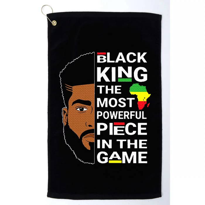 African Afro Black King The Most Powerful Piece In The Game Platinum Collection Golf Towel