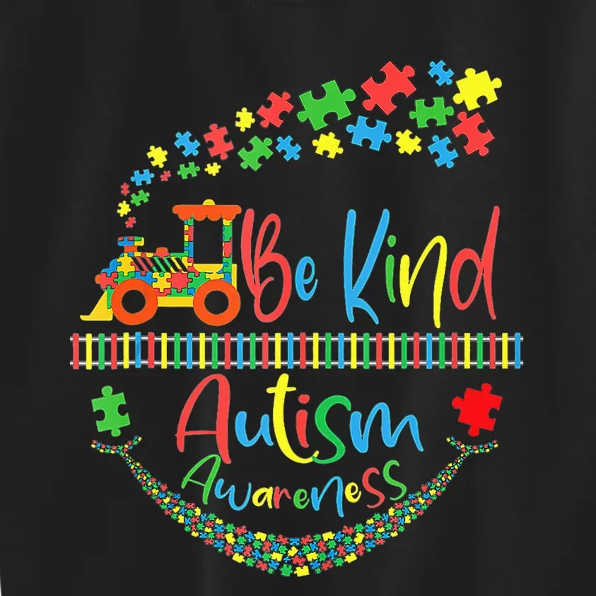 Autism Awareness Be Kind Train Puzzle Piece For Adults Kids Sweatshirt