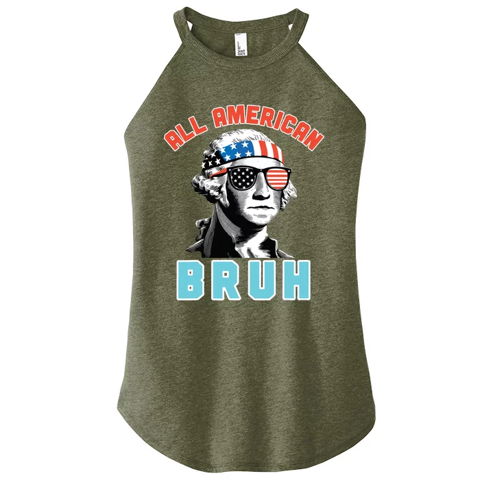 All American Bruh Teen Boy 4th Of July Patriotic Women’s Perfect Tri Rocker Tank