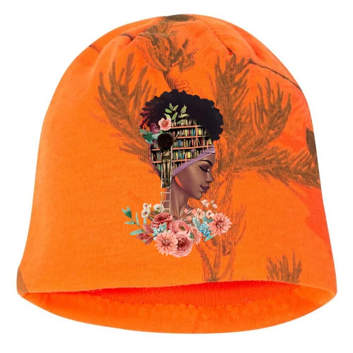 African American Black Librarian Reading Teacher Library Gift Kati - Camo Knit Beanie