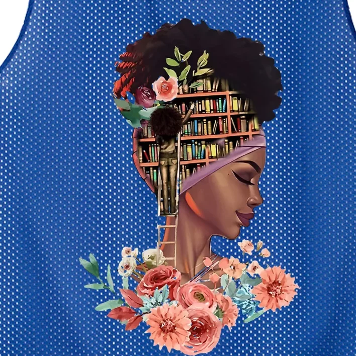 African American Black Librarian Reading Teacher Library Gift Mesh Reversible Basketball Jersey Tank