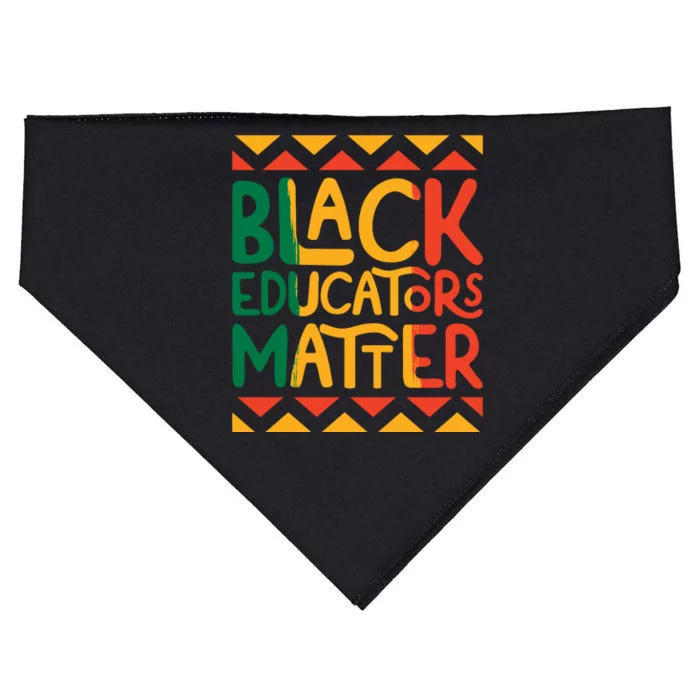 Afro America Black Educators Matter For Black History Month Gift USA-Made Doggie Bandana