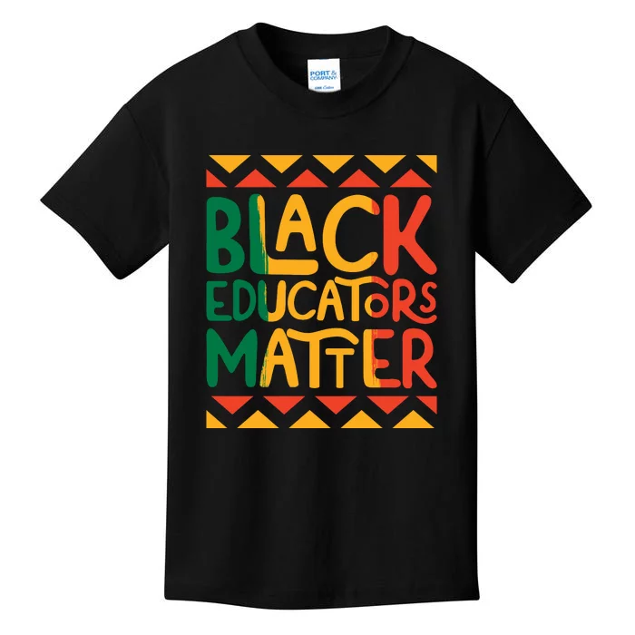 Afro America Black Educators Matter For Black History Month Gift Kids T-Shirt