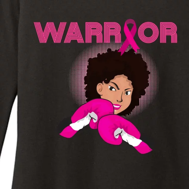 African American Black Breast Cancer Warrior Gift Womens CVC Long Sleeve Shirt