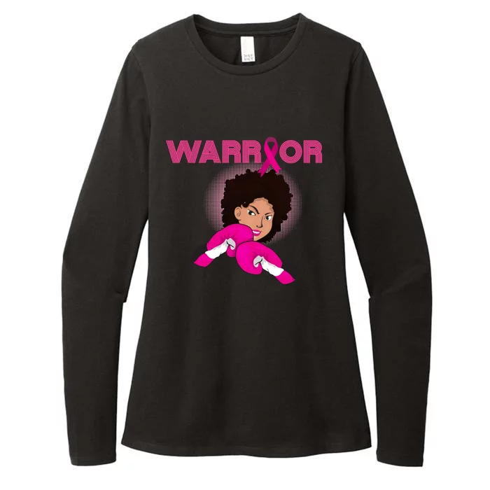 African American Black Breast Cancer Warrior Gift Womens CVC Long Sleeve Shirt