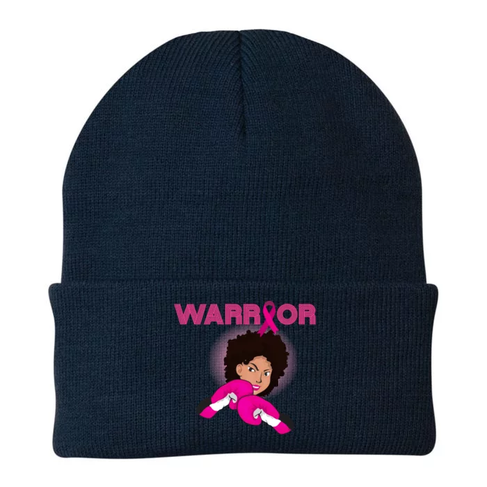 African American Black Breast Cancer Warrior Gift Knit Cap Winter Beanie