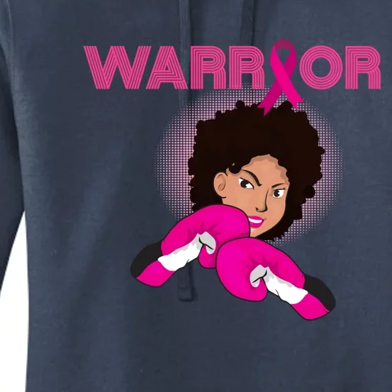 African American Black Breast Cancer Warrior Gift Women's Pullover Hoodie