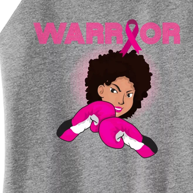 African American Black Breast Cancer Warrior Gift Women’s Perfect Tri Rocker Tank