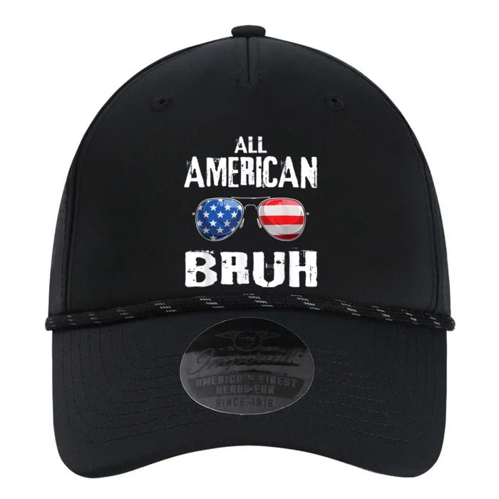 All American Bruh 4th Of July Patriotic Teens Performance The Dyno Cap