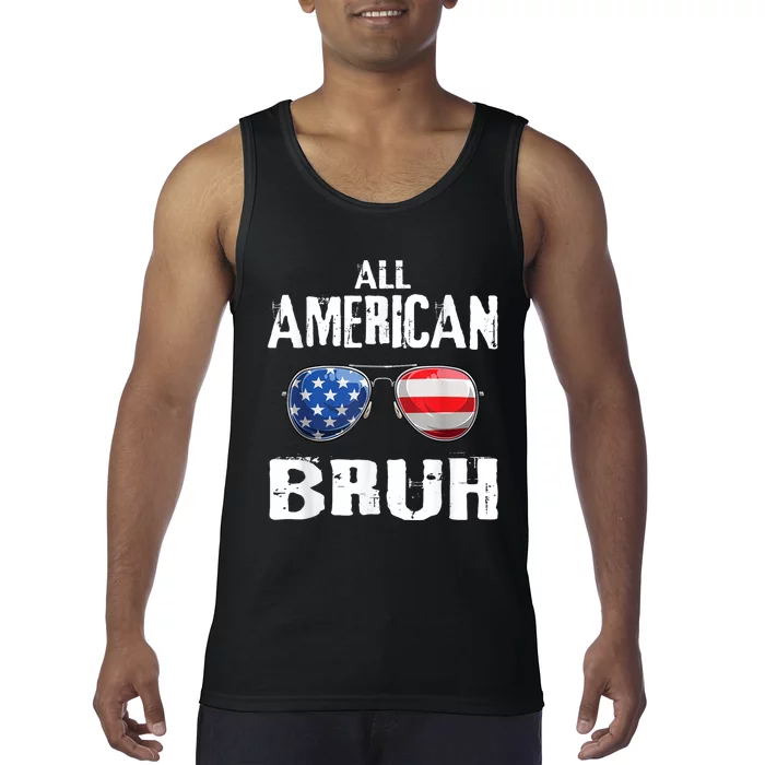 All American Bruh 4th Of July Patriotic Teens Tank Top