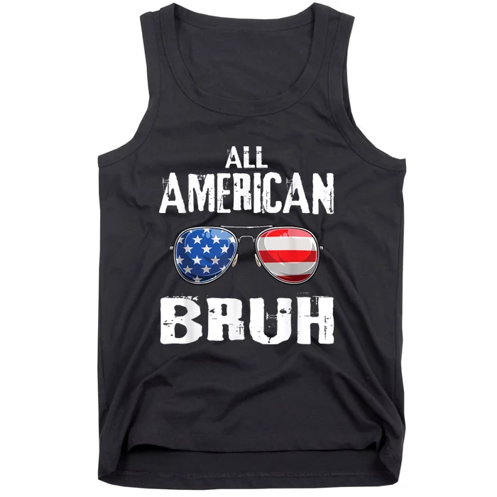 All American Bruh 4th Of July Patriotic Teens Tank Top