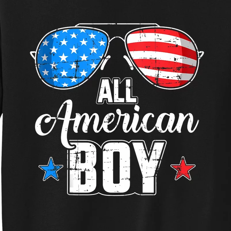 All American Boy Us Flag Sunglasses For Matching 4th Of July Sweatshirt