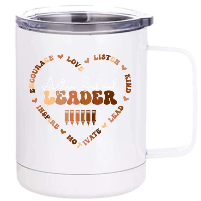 Afro African Black History Month After School Leader School Gift Front & Back 12oz Stainless Steel Tumbler Cup