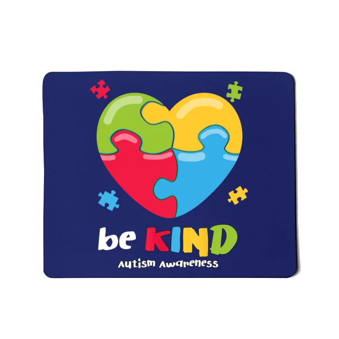 Autism Awareness - Be Kind Puzzle Heart Kindness Mousepad