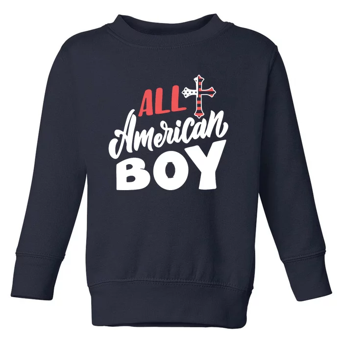 All American Boy | 4th Of July Family Outfits Toddler Sweatshirt