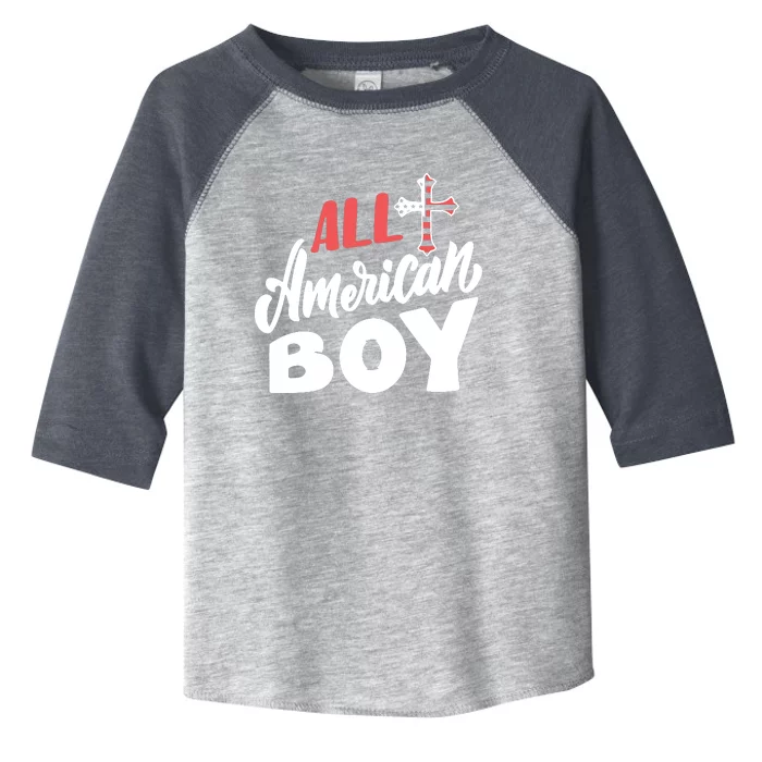 All American Boy | 4th Of July Family Outfits Toddler Fine Jersey T-Shirt