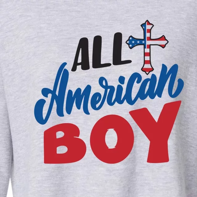 All American Boy | 4th Of July Family Outfits Cropped Pullover Crew