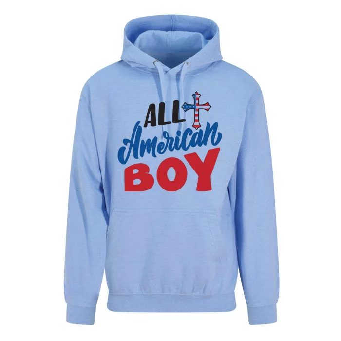 All American Boy | 4th Of July Family Outfits Unisex Surf Hoodie