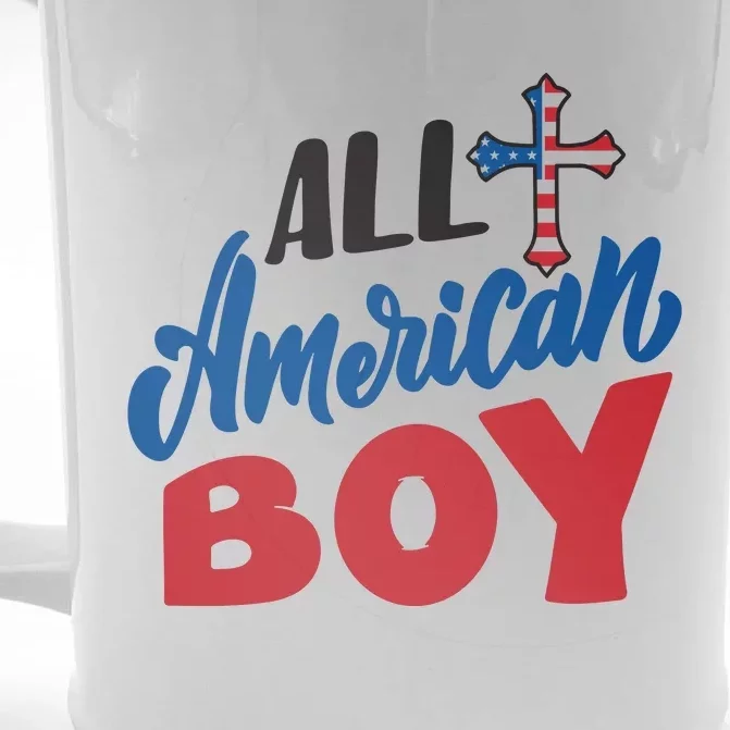 All American Boy | 4th Of July Family Outfits Front & Back Beer Stein