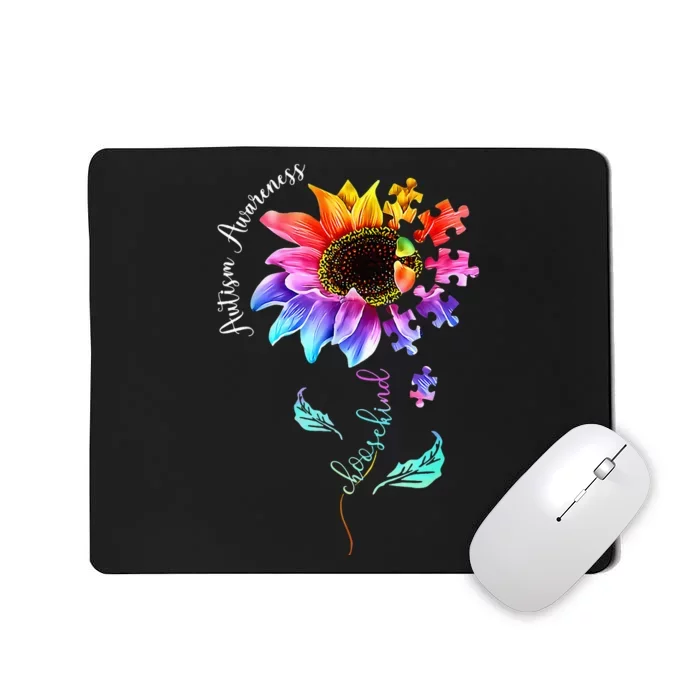 Autism awareness Be Kind In A World Daisy Flower Puzzle Mousepad