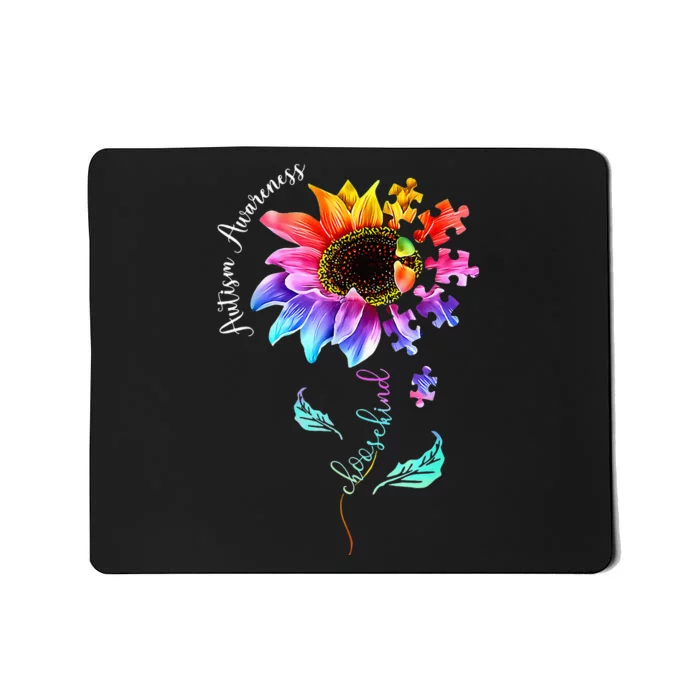 Autism awareness Be Kind In A World Daisy Flower Puzzle Mousepad