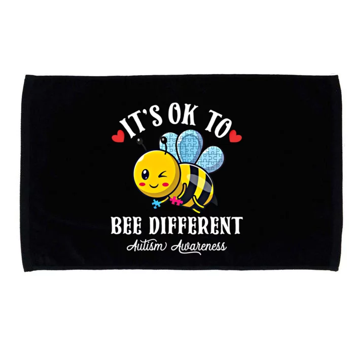 Autism Awareness Bee ItS Ok To Be Different Autistic Bees Funny Gift Microfiber Hand Towel