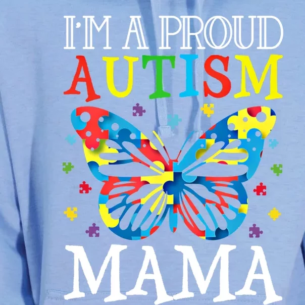 Autism Awareness Butterfly Design IM A Proud Autism Mama Gift Unisex Surf Hoodie