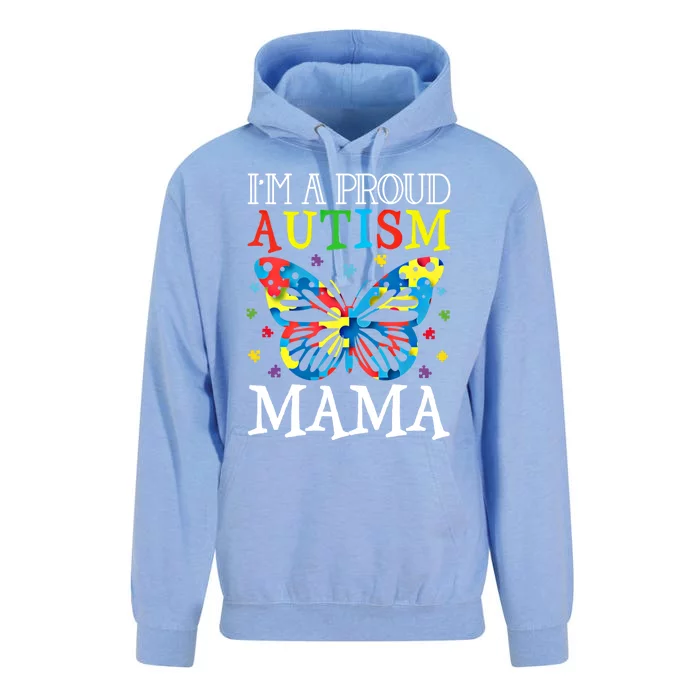 Autism Awareness Butterfly Design IM A Proud Autism Mama Gift Unisex Surf Hoodie