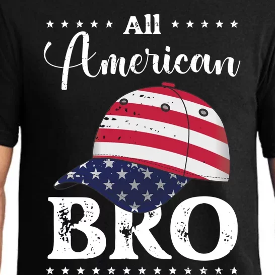 All American Bro Cap July 4 Gift Pajama Set