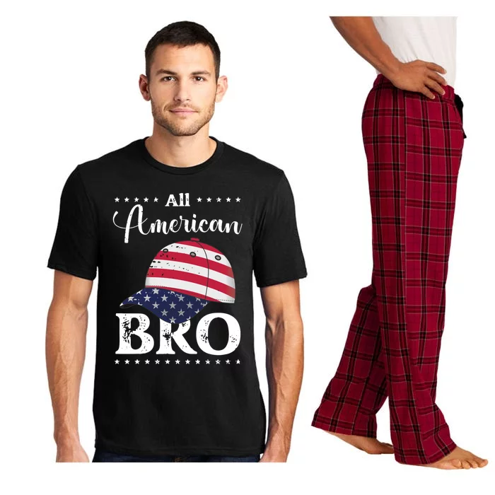 All American Bro Cap July 4 Gift Pajama Set