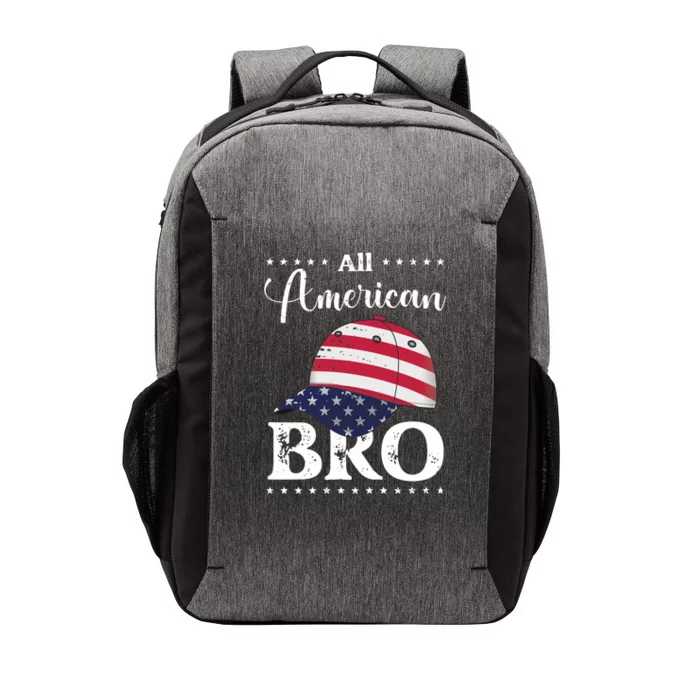 All American Bro Cap July 4 Gift Vector Backpack