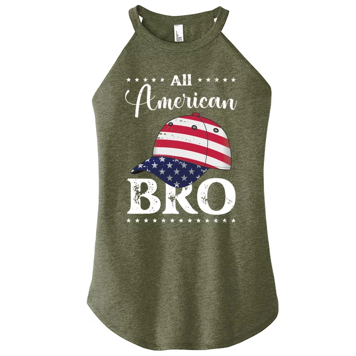 All American Bro Cap July 4 Gift Women’s Perfect Tri Rocker Tank