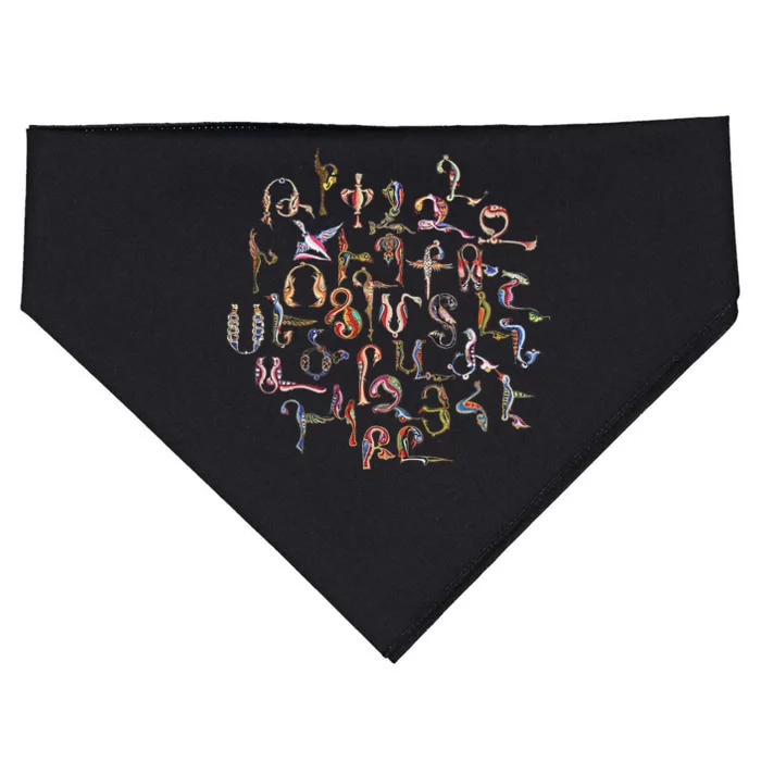 Armenian Alphabet Birds Armenia Symbols USA-Made Doggie Bandana