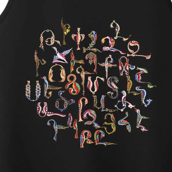 Armenian Alphabet Birds Armenia Symbols Performance Tank