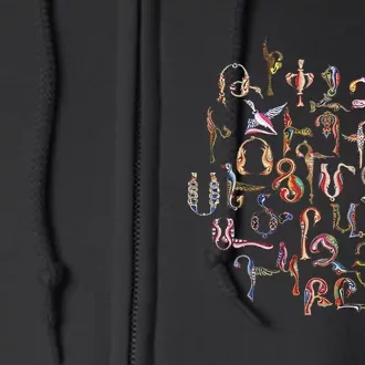 Armenian Alphabet Birds Armenia Symbols Full Zip Hoodie