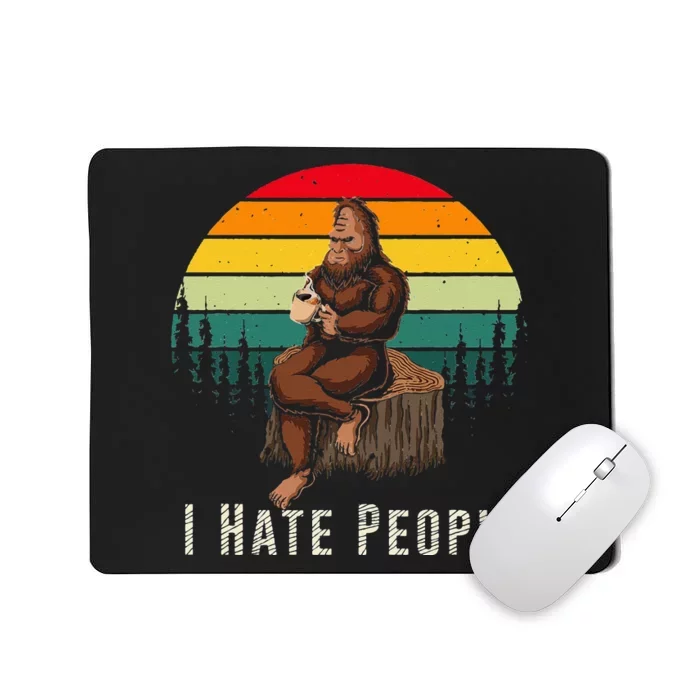 Alien and Bigfoot - I Hate People - Funny Sasquatch Mousepad