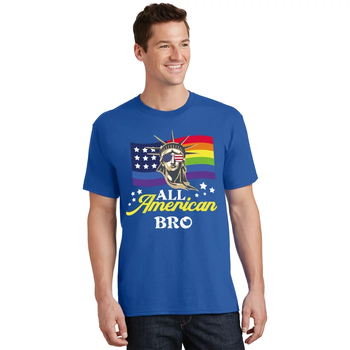 All American Bro 4th Of July Patriotic Lgbt Flag Gift T-Shirt