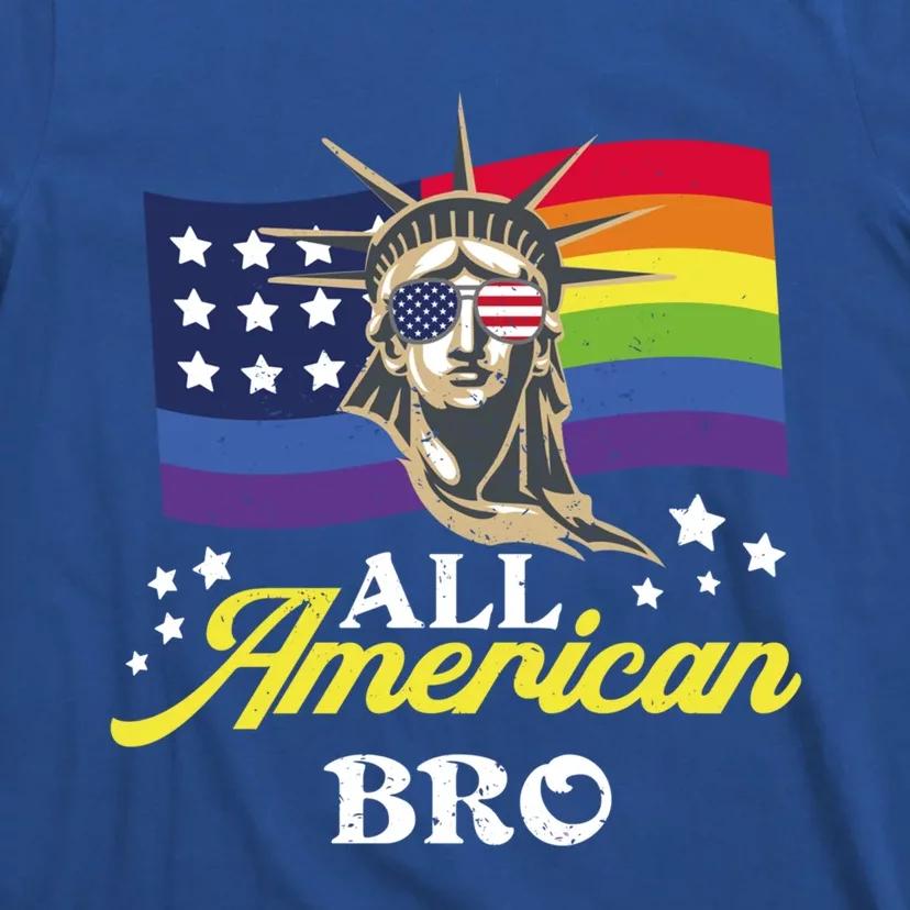 All American Bro 4th Of July Patriotic Lgbt Flag Gift T-Shirt